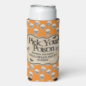 ヴィンテージ大人ハロウィンパーソナライズされた薬屋 スリム缶クーラー (Seltzer正面)