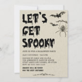 ヴィンテージ大人ハロウィンパーティー 招待状 (正面)