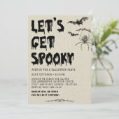 ヴィンテージ大人ハロウィーンの衣装パーティー 招待状 (スタンド正面)
