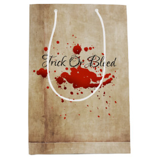 ヴィンテージ大人ハロウィーン血トリックまたはトリート ミディアムペーパーバッグ