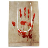 ヴィンテージ大人ハロウィーン血トリックまたはトリート ミディアムペーパーバッグ (裏面)