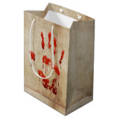 ヴィンテージ大人ハロウィーン血トリックまたはトリート ミディアムペーパーバッグ (裏面アングル)