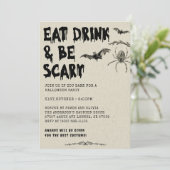 ヴィンテージ大人食べのハロウィーン、飲み物&怖がる 招待状 (スタンド正面)