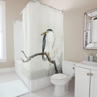 ヴィンテージ大原小村日本の鳥 シャワーカーテン