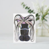 ヴィンテージ大型タコ又はイカ、海洋生物 ポストカード (スタンド正面)