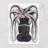 ヴィンテージ大型タコ又はイカ、海洋生物 ポストカード (正面)