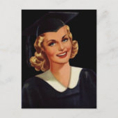 ヴィンテージ大学の共同卒業女性 案内ポストカード (正面)