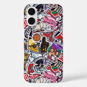 ヴィンテージ大学ポップ・アートの文化iPhoneケース iPhone 16ケース