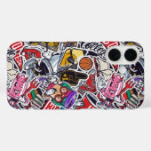 ヴィンテージ大学ポップ・アートの文化iPhoneケース Case-Mate iPhoneケース (裏面 (横))