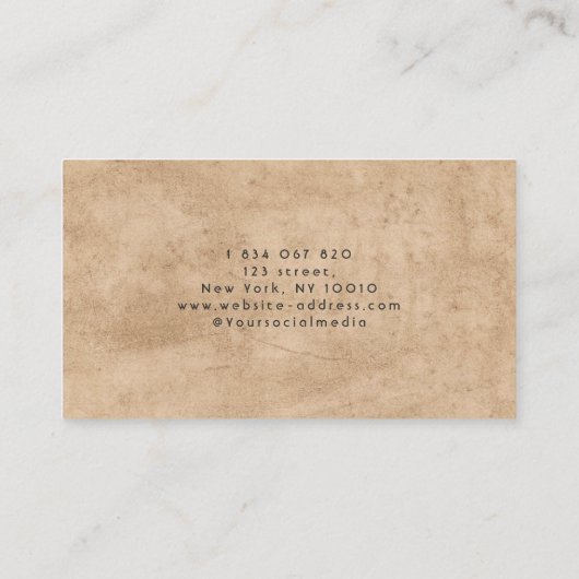 ヴィンテージ大工の名刺 名刺 (裏面)