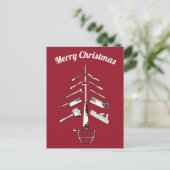 ヴィンテージ大工ツールのクリスマスプレゼント シーズンポストカード (スタンド正面)