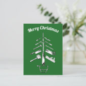 ヴィンテージ大工道具クリスマスプレゼント シーズンポストカード (スタンド正面)