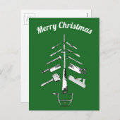 ヴィンテージ大工道具クリスマスプレゼント シーズンポストカード (正面/裏面)