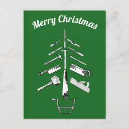 ヴィンテージ大工道具クリスマスプレゼント シーズンポストカード