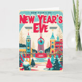 ヴィンテージ大晦日お祝いカード シーズンカード (正面)