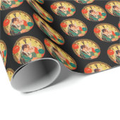 ヴィンテージ大晦日カップル ラッピングペーパー (ロールコーナー)