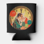 ヴィンテージ大晦日カップル 缶クーラー (正面)