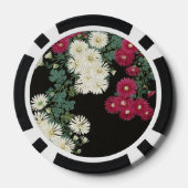 ヴィンテージ大正時代の小原古邨の菊の芸術 ポーカーチップ (裏面)