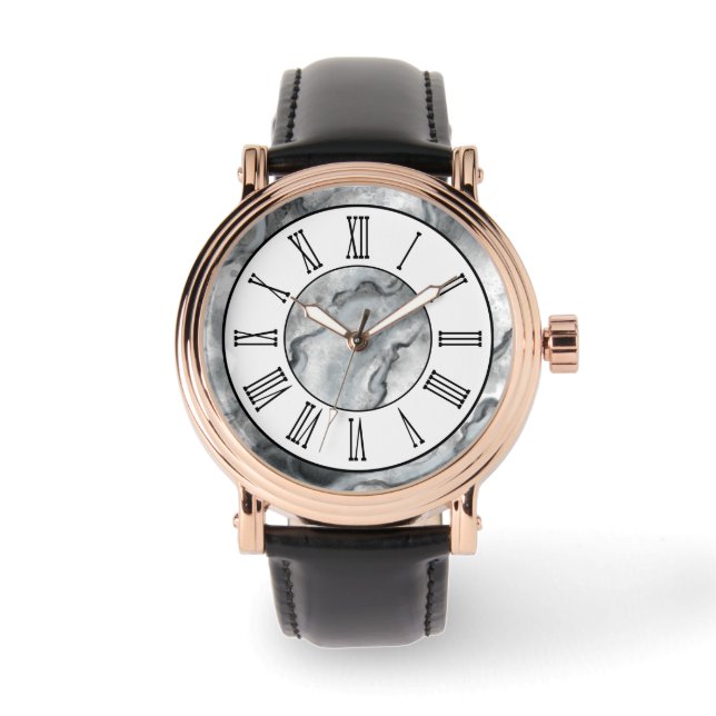 ヴィンテージ大理石パターンウォッチ 腕時計 (正面)