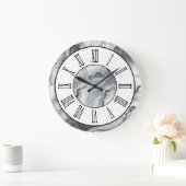 ヴィンテージ大理石パターン壁時計 ラージ壁時計 (ホーム)