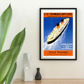 ヴィンテージ大西洋クルーズ船ポスター ポスター