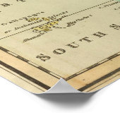 ヴィンテージ大西洋海の地図(1817年) ポスター (角)