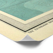 ヴィンテージ大西洋海の地図（1922年） ポスター (角)