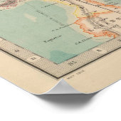 ヴィンテージ大西洋海旅行ルートとタイムライン ポスター (角)