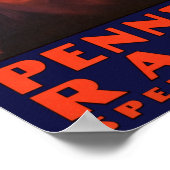 ヴィンテージ大西洋都市鉄道旅行 ポスター (角)