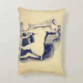 ヴィンテージ大角羊 アクセントクッション (裏面(縦))