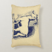 ヴィンテージ大角羊 アクセントクッション (正面(垂直))