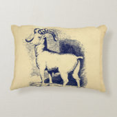 ヴィンテージ大角羊 アクセントクッション (裏面)