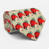 ヴィンテージ大赤出血ハートバレンタインポストカード ネクタイ (ロール)