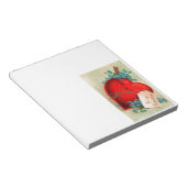 ヴィンテージ大赤出血ハートバレンタインポストカード ノートパッド (アングル)