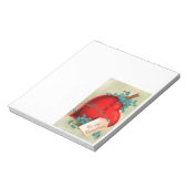 ヴィンテージ大赤出血ハートバレンタインポストカード ノートパッド (回転)