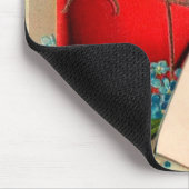 ヴィンテージ大赤出血ハートバレンタインポストカード マウスパッド (コーナー)