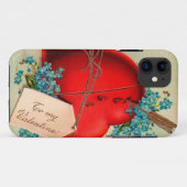 ヴィンテージ大赤出血ハートバレンタインポストカード Case-Mate iPhoneケース (裏面(横))