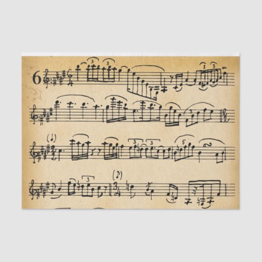 ヴィンテージ大音符シートの切り離し 薄葉紙 (正面)