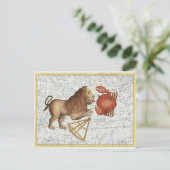 ヴィンテージ天がん&レオ星座 ポストカード (スタンド正面)