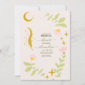 ヴィンテージ天の植物ブライダルシャワー 招待状 (正面)