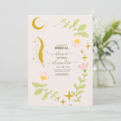 ヴィンテージ天の植物ブライダルシャワー 招待状 (スタンド正面)
