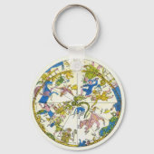 ヴィンテージ天アンティーク星団マップ キーホルダー (正面)