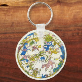 ヴィンテージ天アンティーク星団マップ キーホルダー (正面)