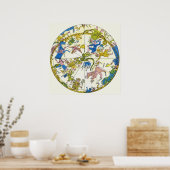 ヴィンテージ天アンティーク星団マップ ポスター (キッチン)