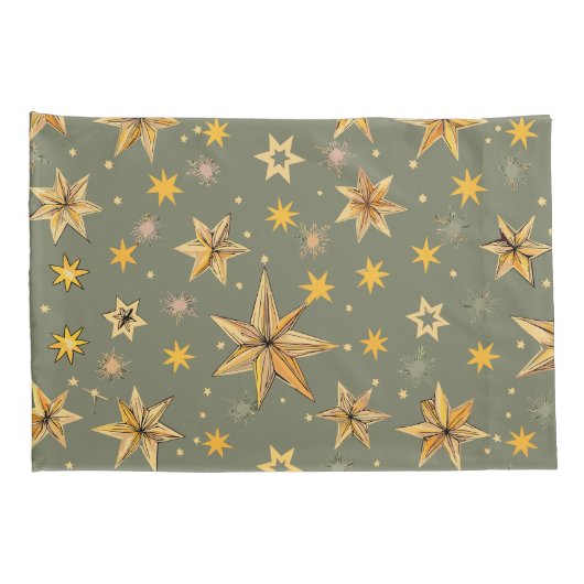 ヴィンテージ天デザイン一対の枕 枕カバー (裏面-右)