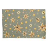 ヴィンテージ天デザイン一対の枕 枕カバー (正面左)