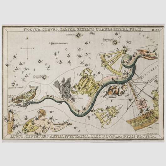 ヴィンテージ天体図 薄葉紙 (正面)