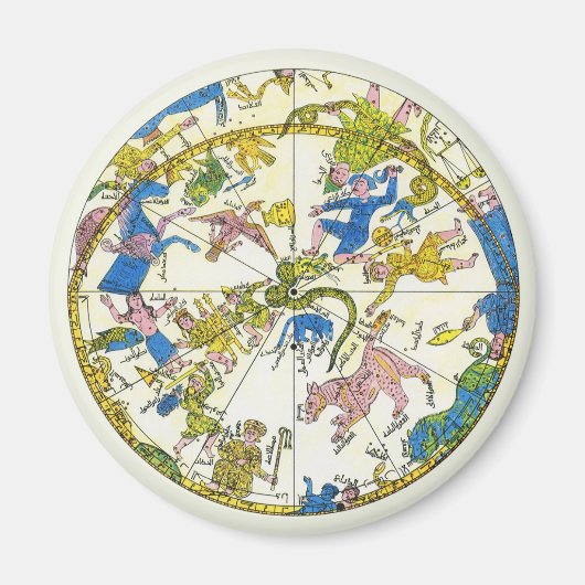 ヴィンテージ天体、アラビア圏、星座 マグネット (正面)