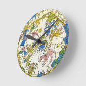 ヴィンテージ天体、 アラビア圏、星座 ラウンド壁時計 (傾斜)