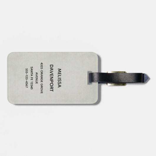 ヴィンテージ天使が三日月の上に座っている ラゲッジタグ (裏面横)